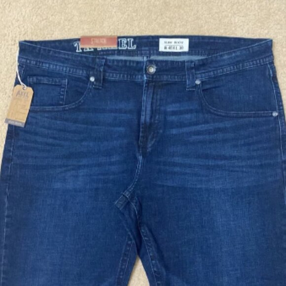 T K AXEL Jeans Men’s Slim Boot Stretch Blue Denim Jeans Size 40x30 - Picture 1 of 6